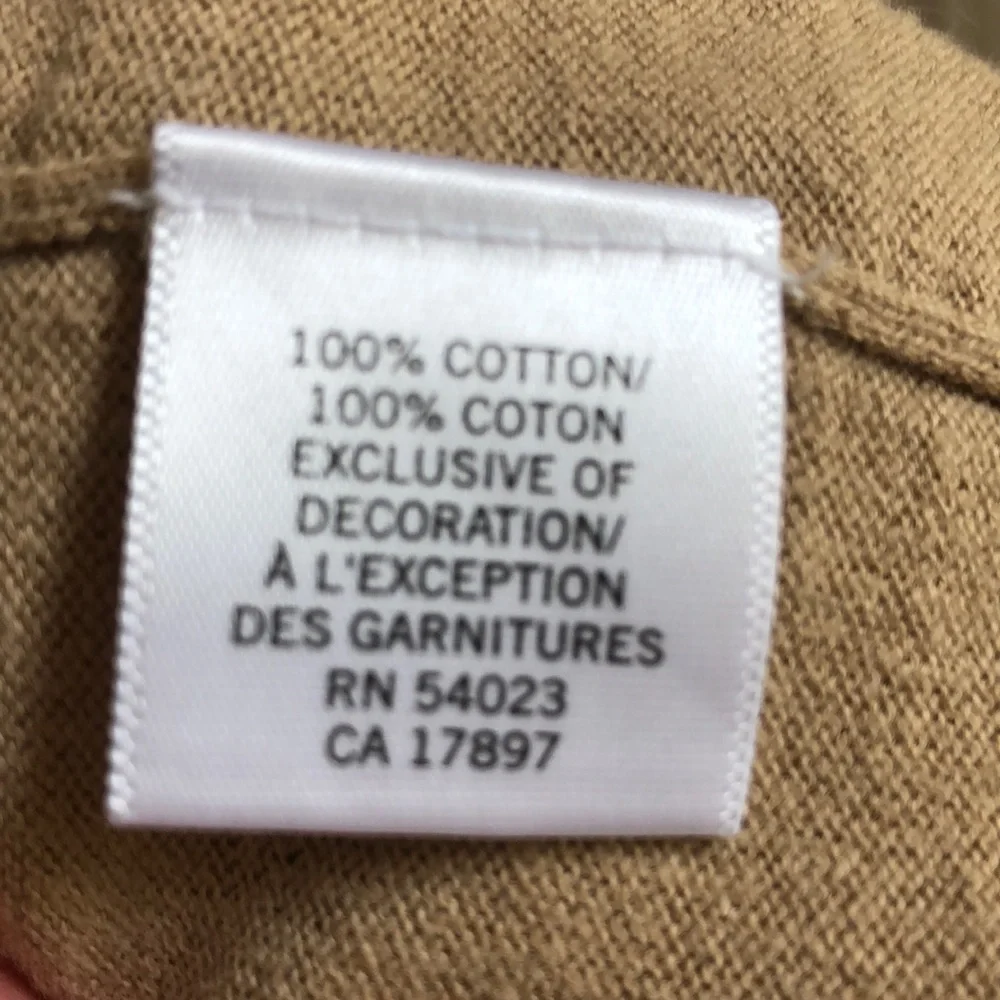 Banana Republic 1/4 Zip Men's Sweater Tan Beige Pullover Cotton Mock Neck SIze L
